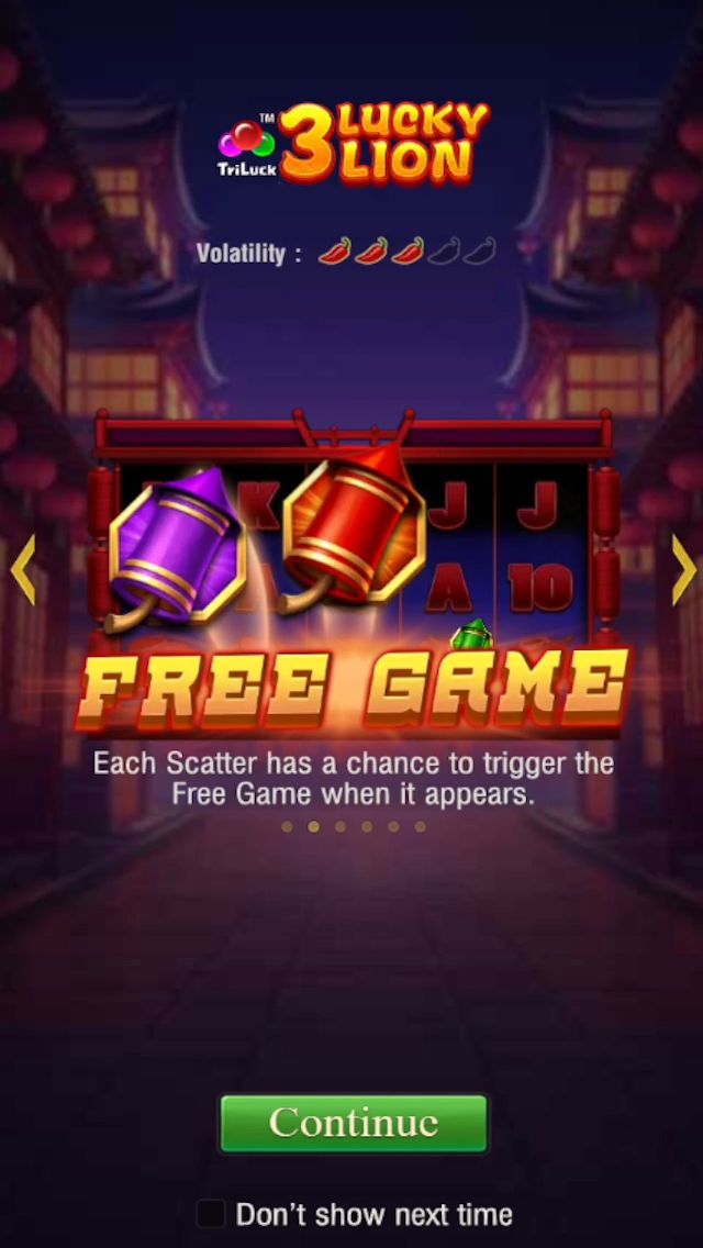 3 Lucky Lion Screenshot